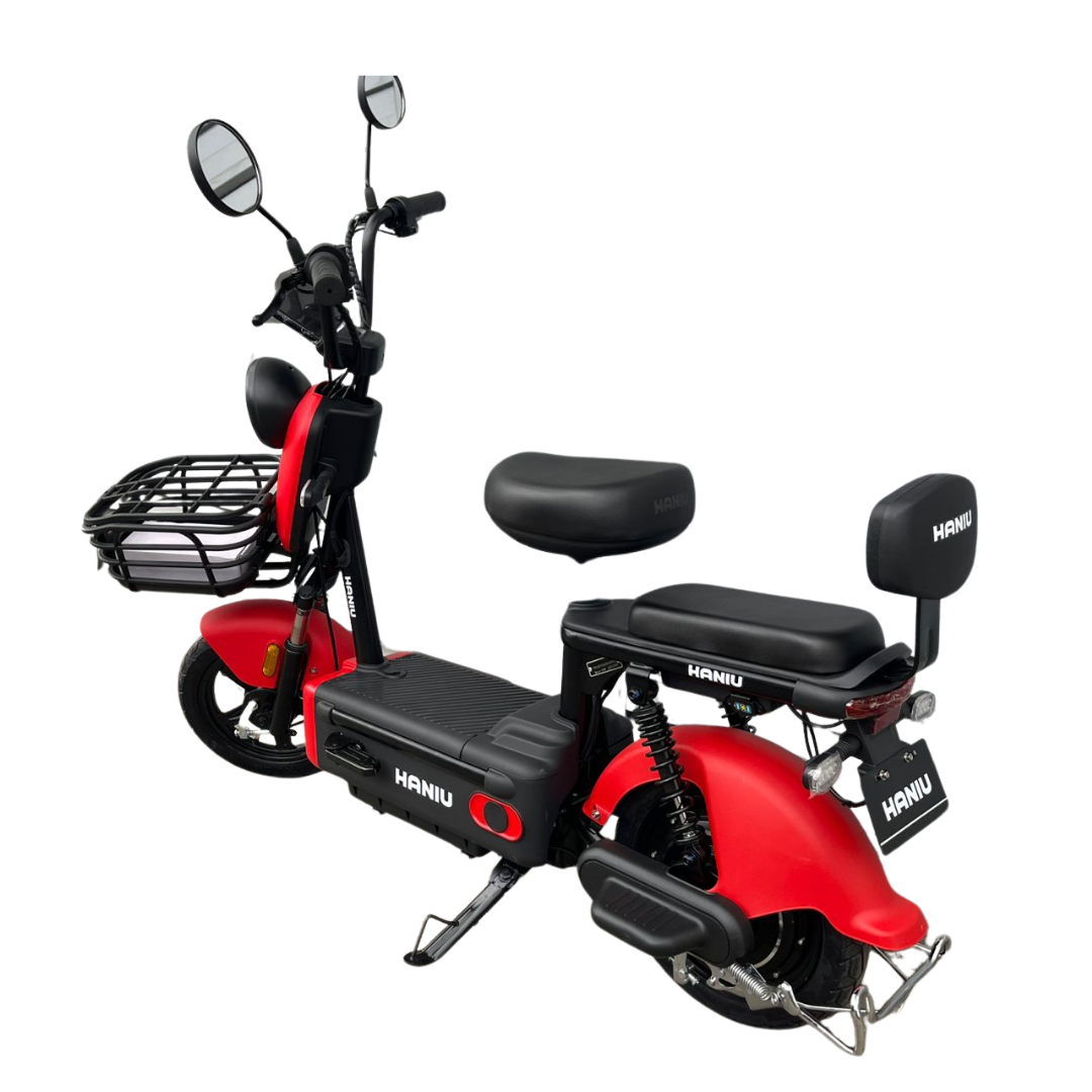 Bicicleta Electrica Haniu Urbix 500W Negro - Rojo - Image 4