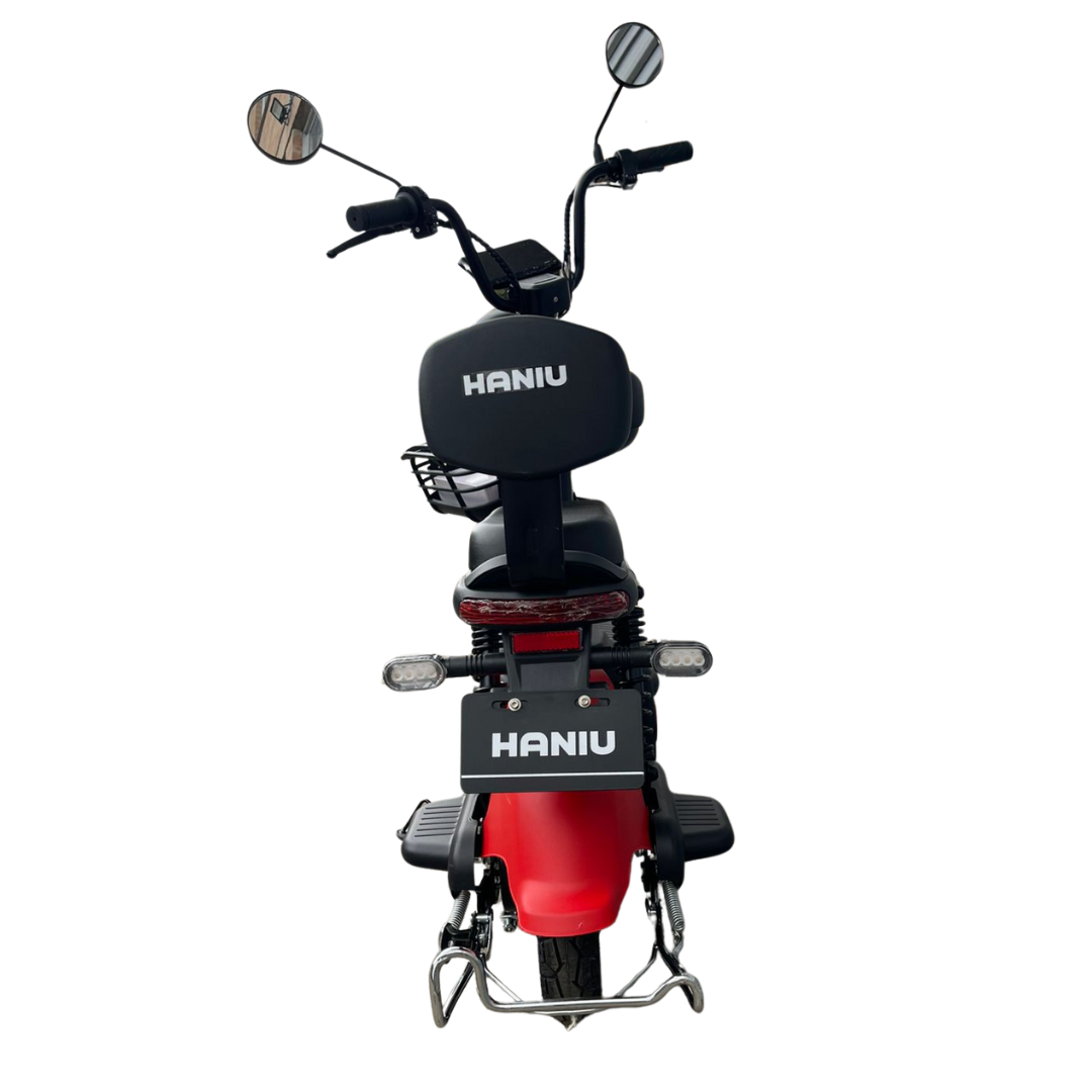 Bicicleta Electrica Haniu Urbix 500W Negro - Rojo - Image 2